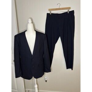 J. CREW Dark Navy Loro Piana 120s Wool Ludlow Slim Suit 40R Pants 36x30 #1233